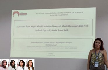 Psikoloji Bölümü Araştırma Görevlileri Ayça Ilgaz, Defne Aynur Akkuş, Fatma Nur Dolu ve Öğretim Görevlisi S. Bengisu Büyükmumcu Akdeniz Üniversitesi’nde Düzenlenen Ulusal Psikoloji Lisansüstü Öğrencileri Kongresi’ne (UPLOK) Katılarak Sözlü Sunum Gerçekleştirdi